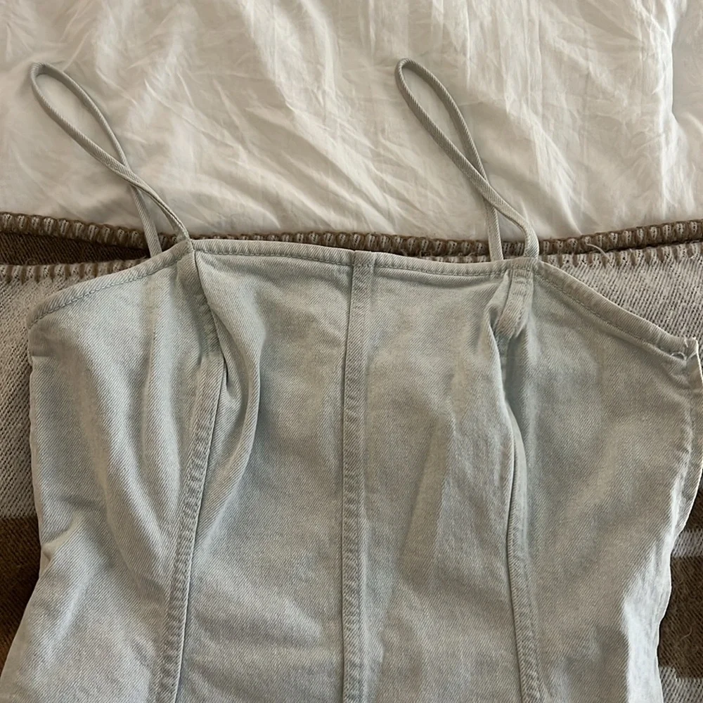 Zara mini Denim Dress - Picture 2 of 3